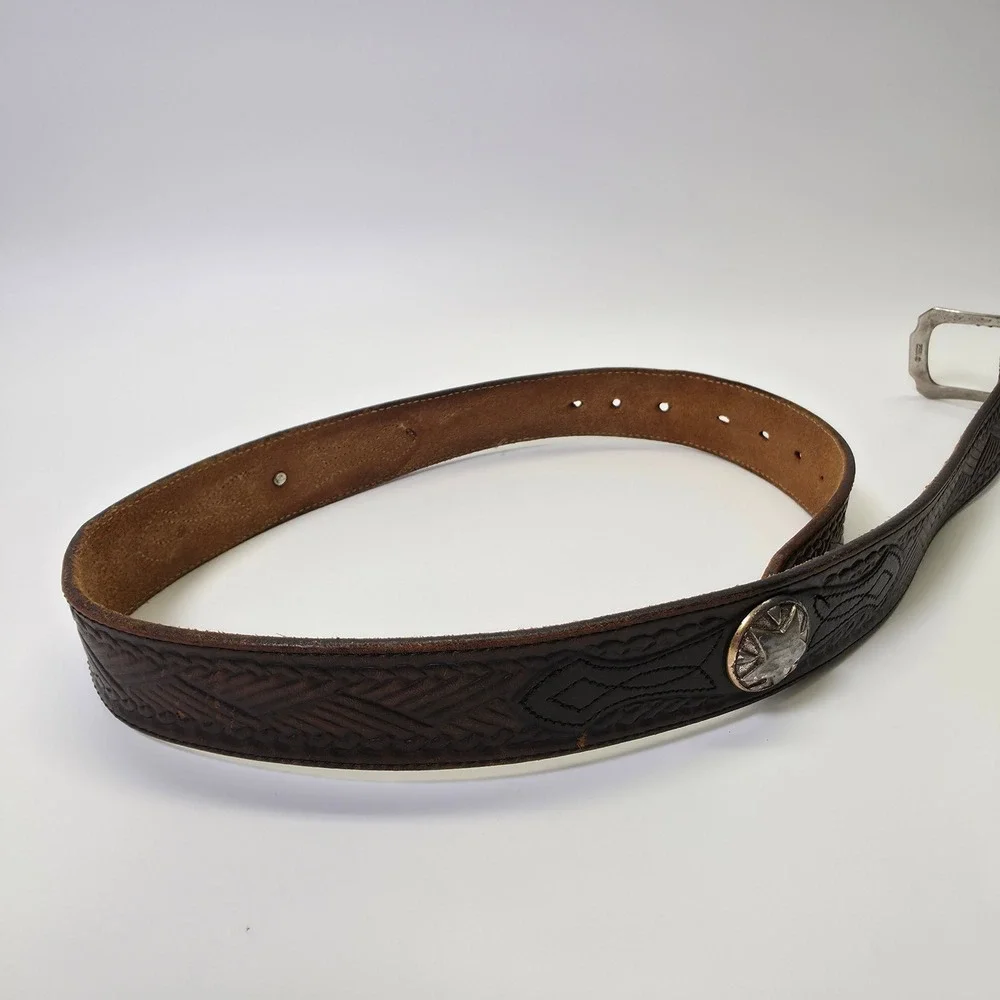 Vintage Justin Western Belt Mens 31